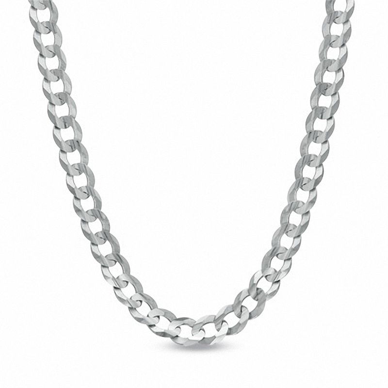 Sterling Silver Solid Curb 5.3 mm Chain